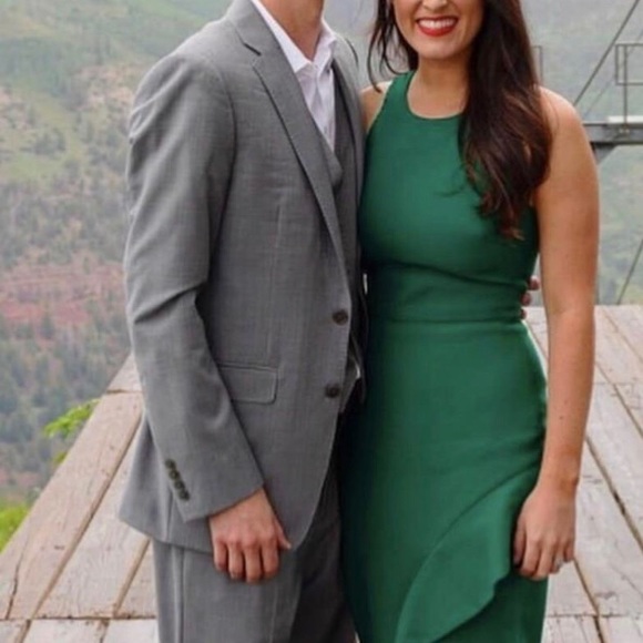 Cinq a Sept Green Piper Sheath Dress 6 - Picture 5 of 9